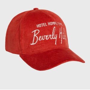 Homme Femme "Hotel" Corduroy Hat - Red